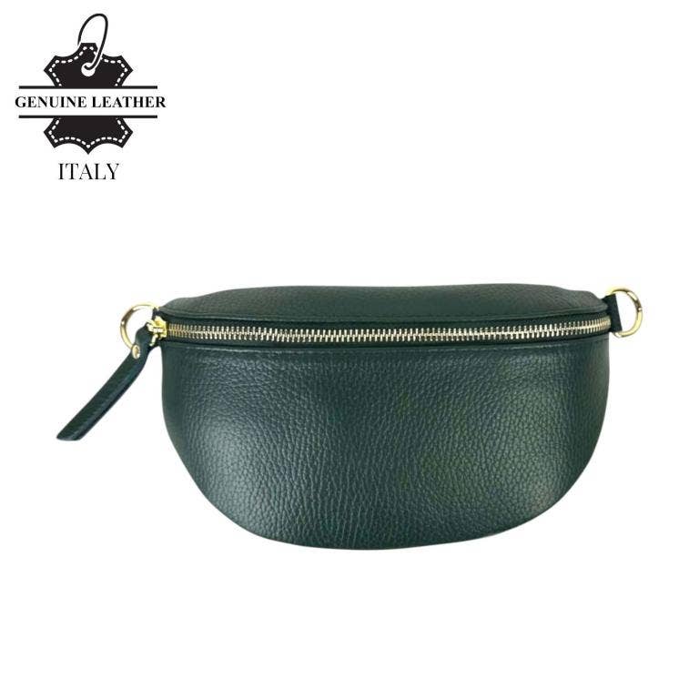Italian Mini Leather Crossbody Waist Bag