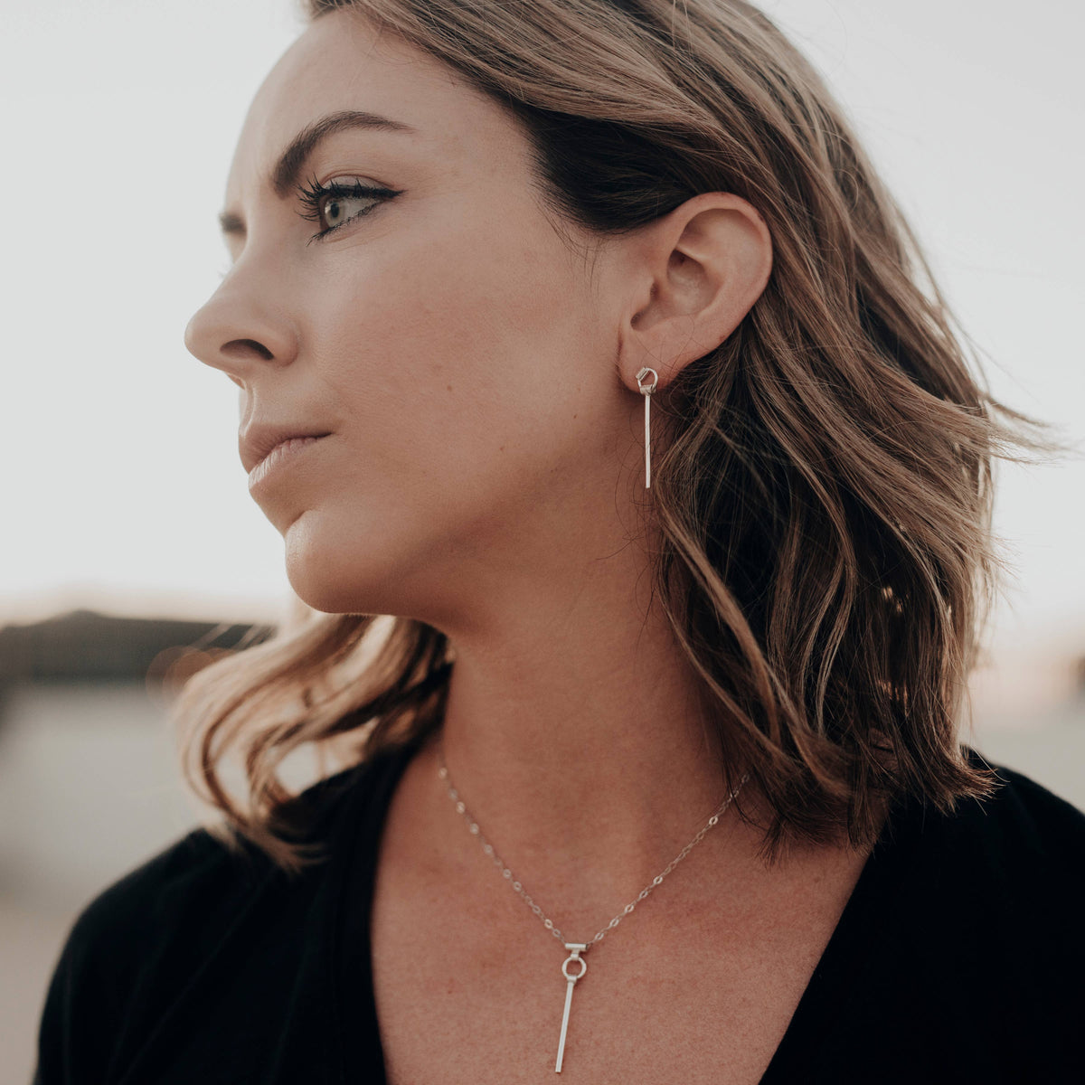 Annulet Drop Earrings