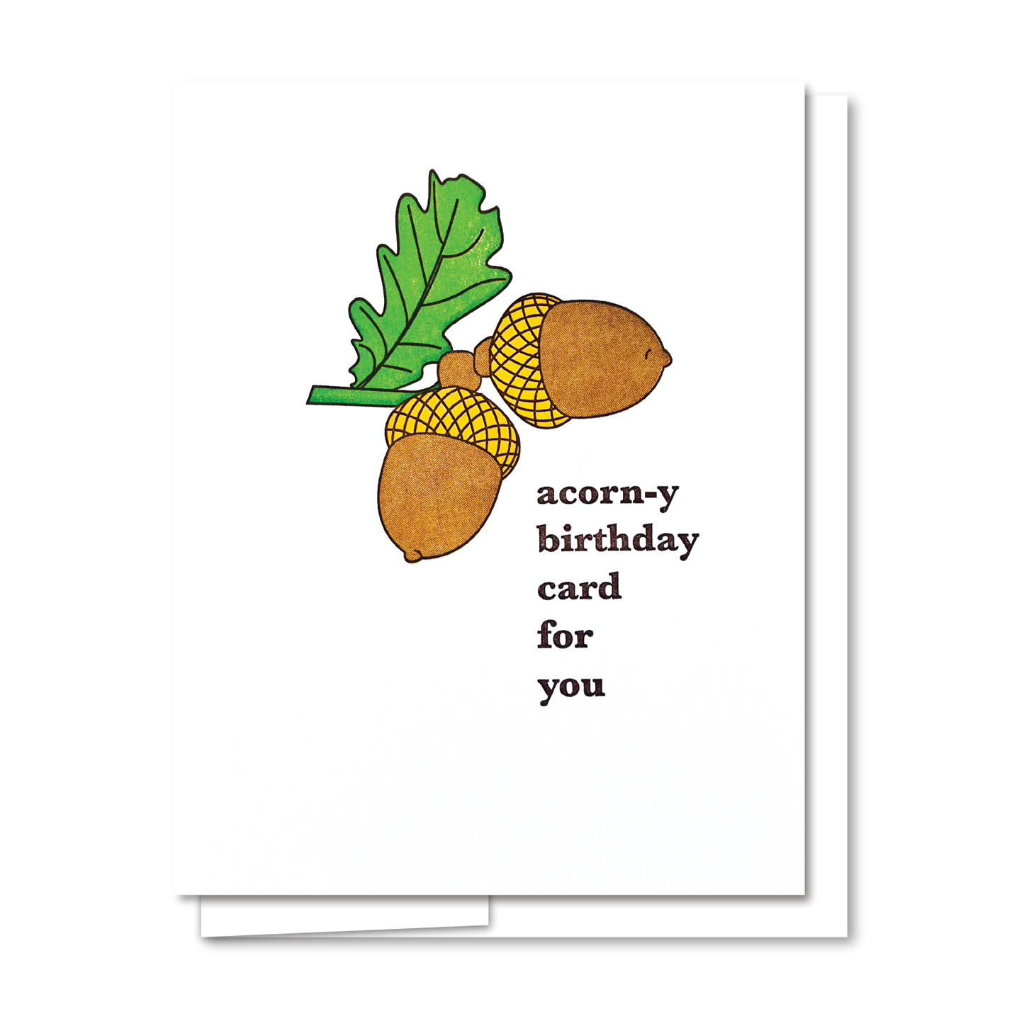 Acorn Birthday - Letterpress Birthday Card