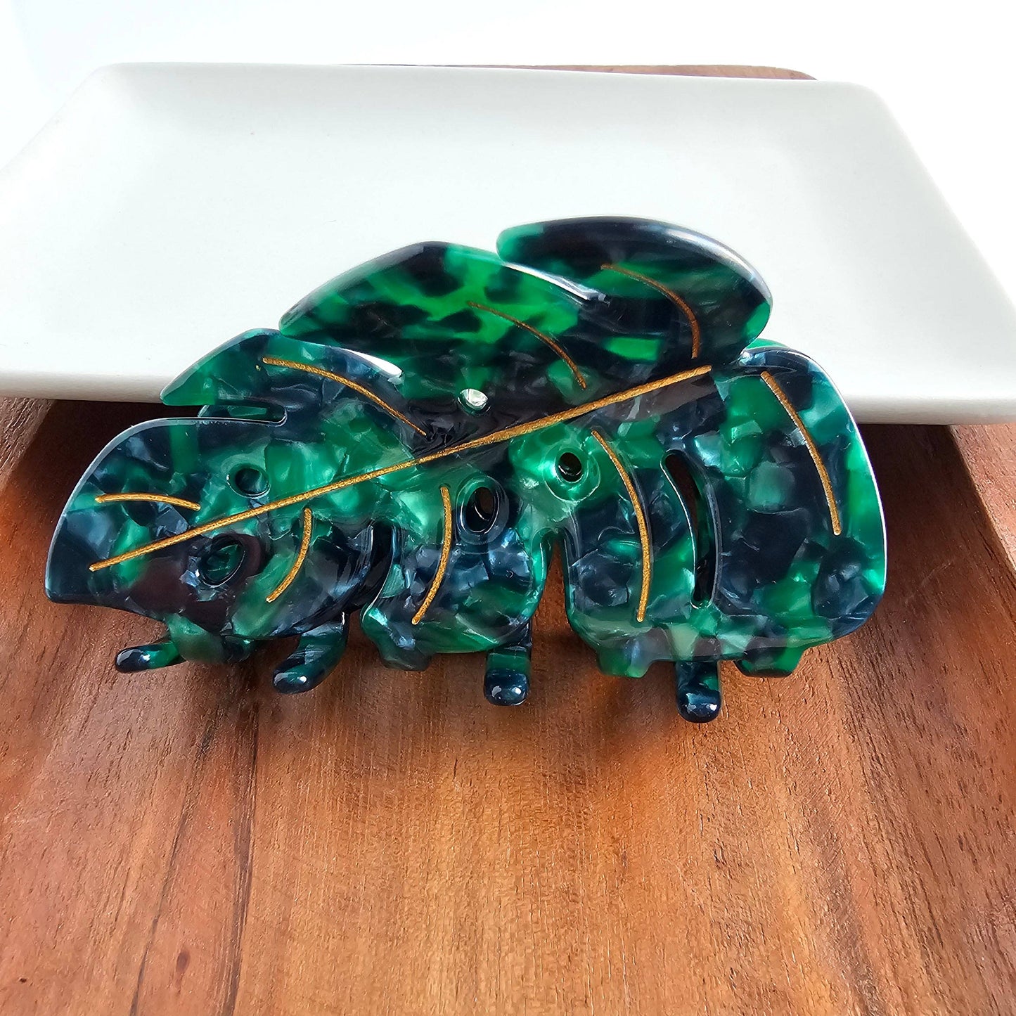Monstera Leaf Hair Claw