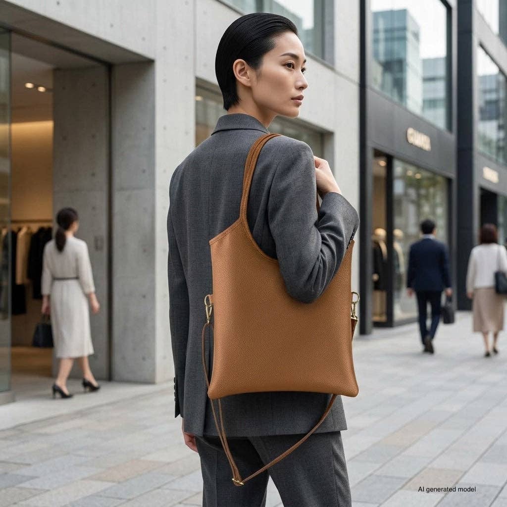 Italian Genuine Calf Leather Tote Bag 191722