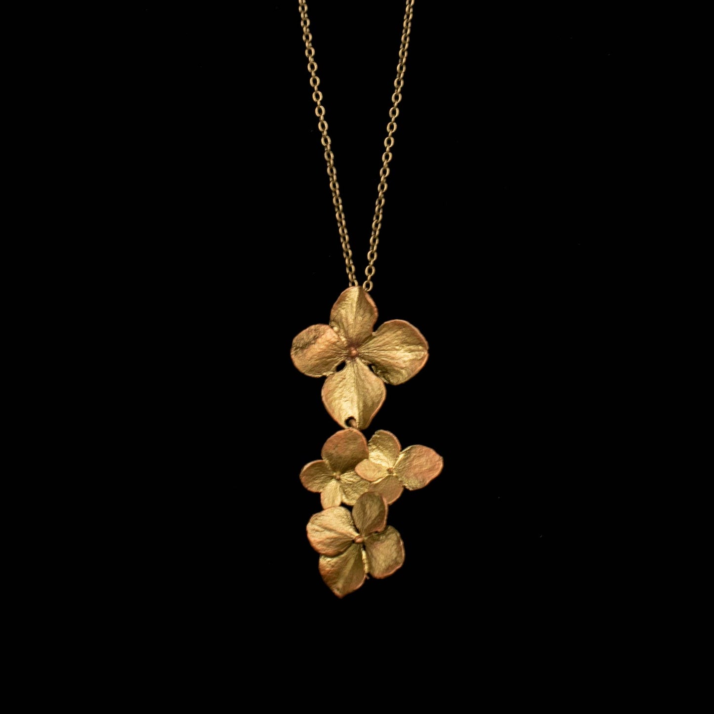 Hydrangea Triple Petal Pendant - 16" Adj.