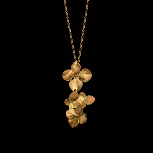 Hydrangea Triple Petal Pendant - 16" Adj.