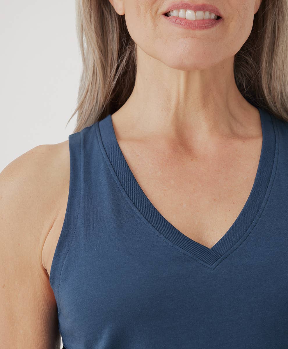 Softspun V-Neck Tank | French Navy