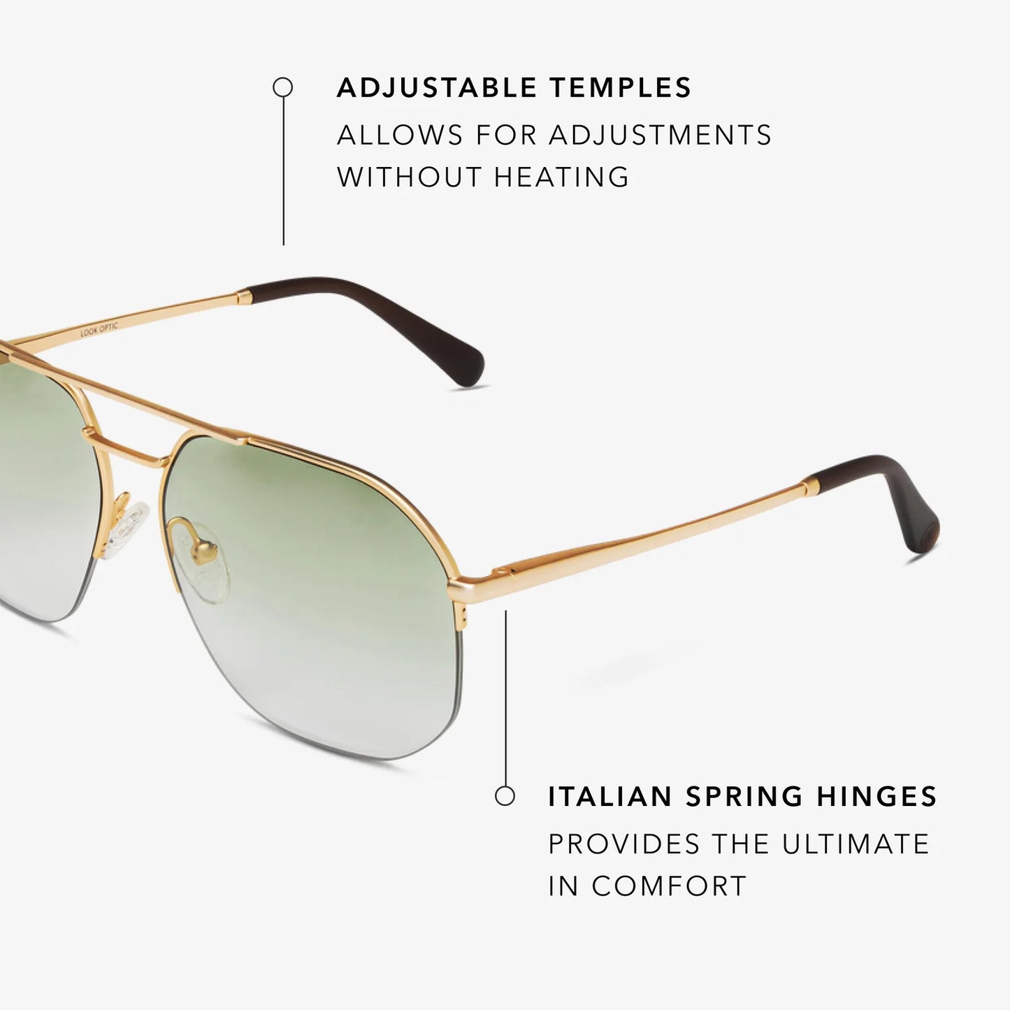 Muse Readers | Gold Green Gradient Tint
