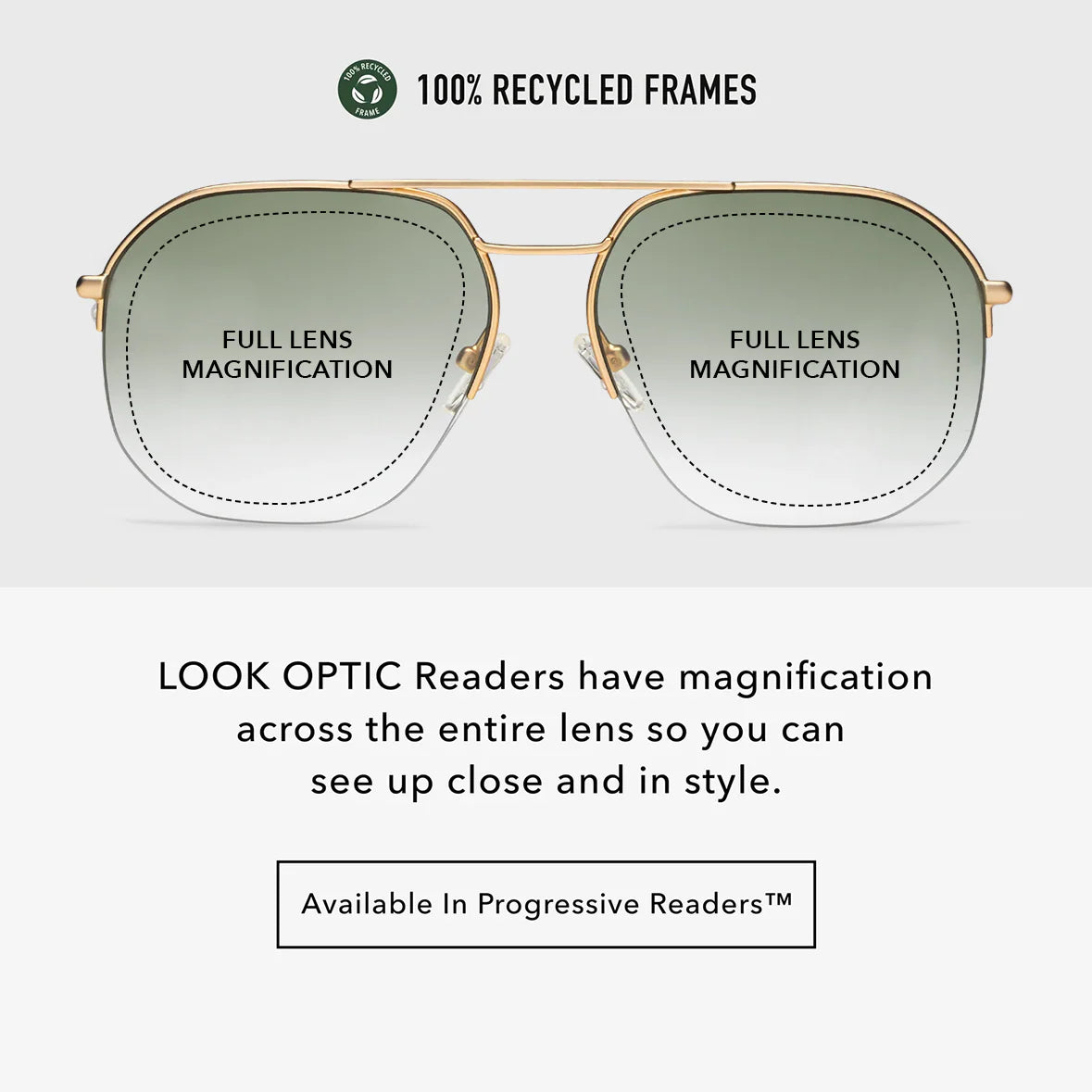 Muse Readers | Gold Green Gradient Tint