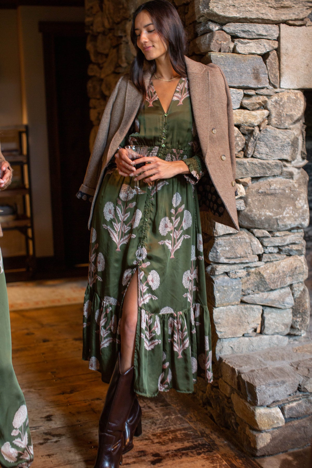 Marea Francesca Dress - Olive Zinnia
