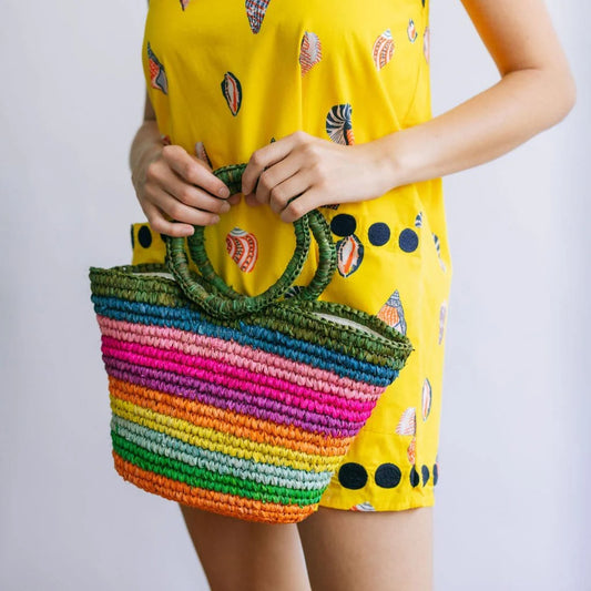 Bermuda Rainbow Round Handle Bag