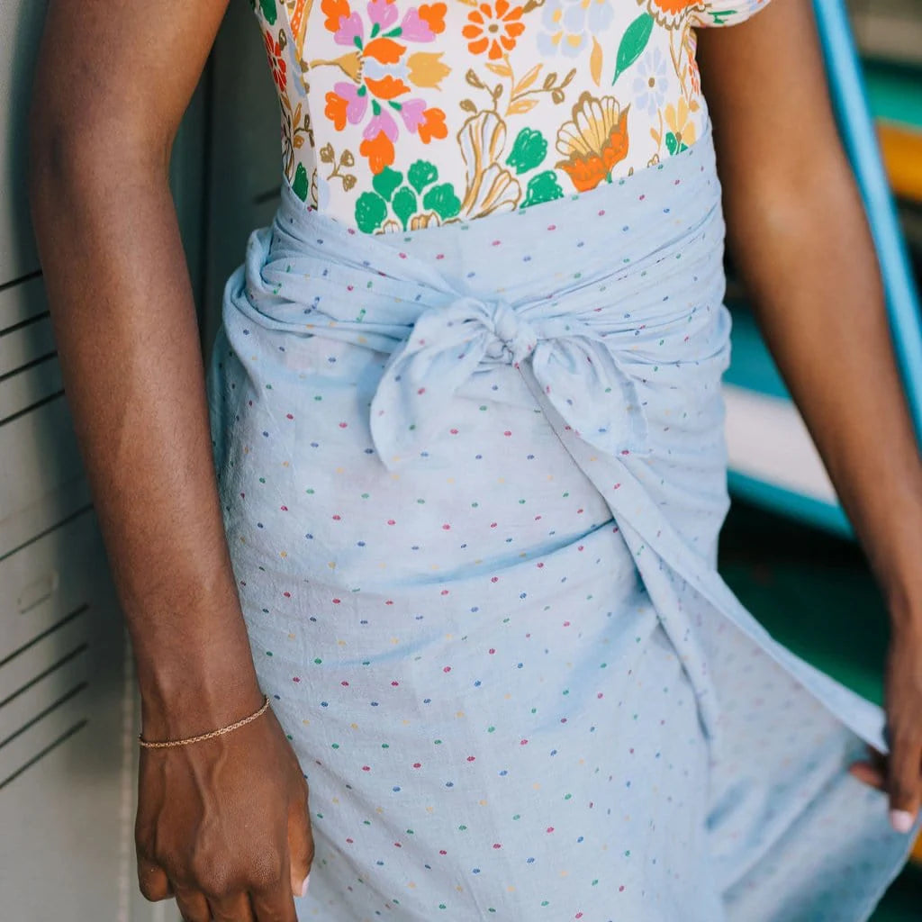 Blueberry Swiss Dot Sarong