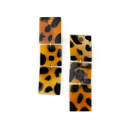 Poppy Tortoise Drop Earrings