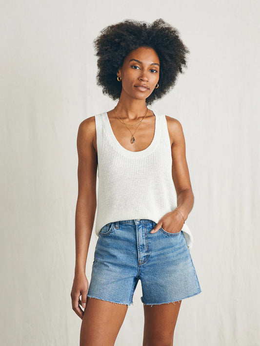 Miramar Linen Scoop Neck Tank