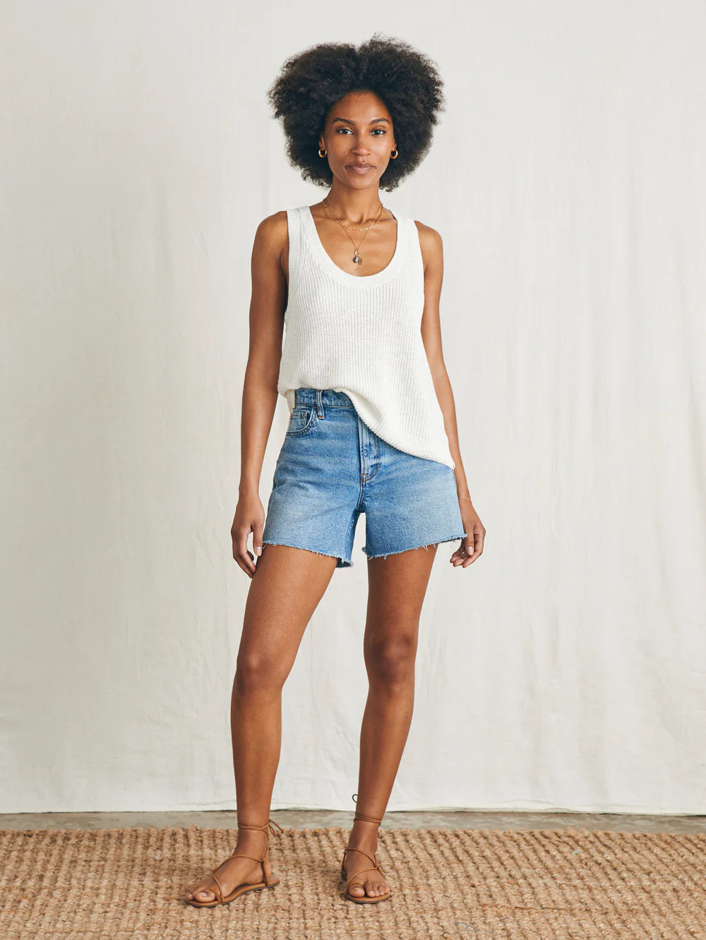 Miramar Linen Scoop Neck Tank