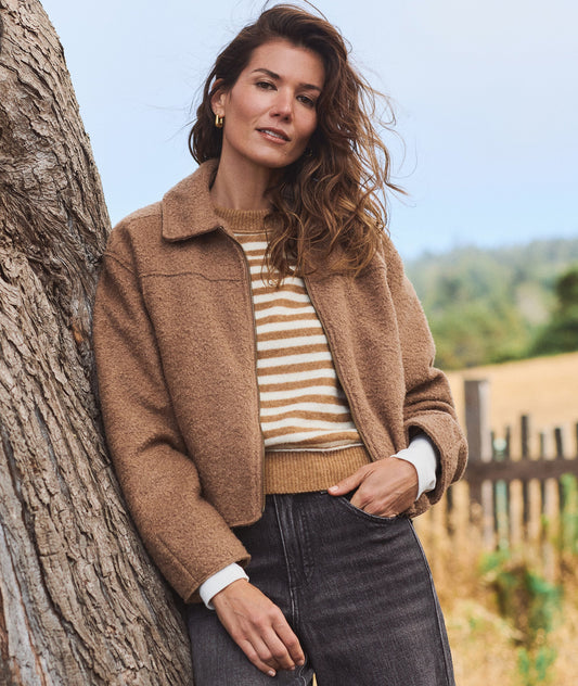 Sloane Boucle Crop Jacket | Teddy