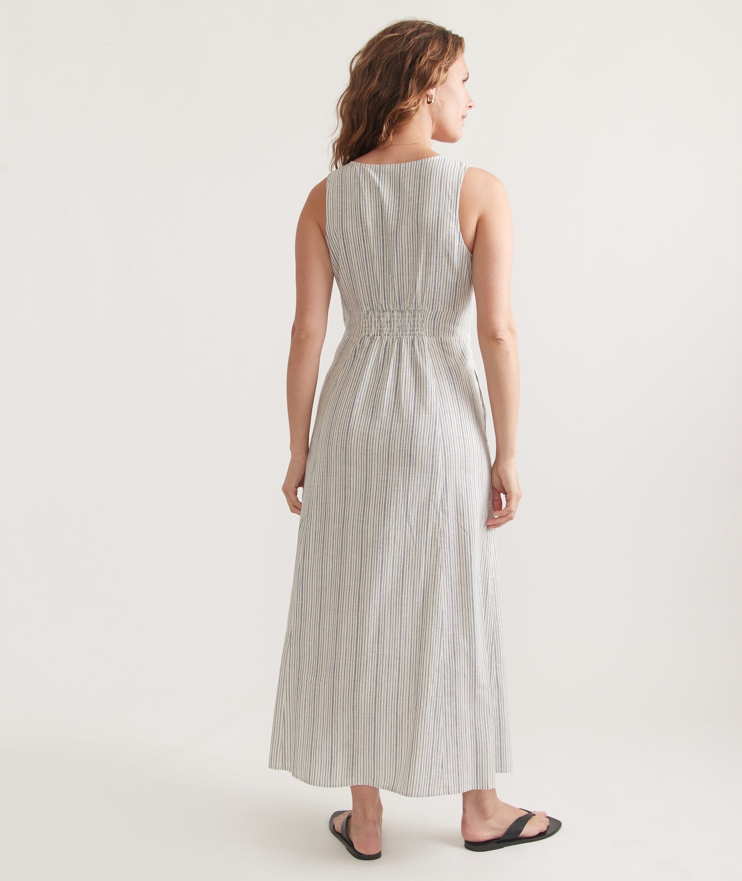 Camila Maxi Dress - White Stripe