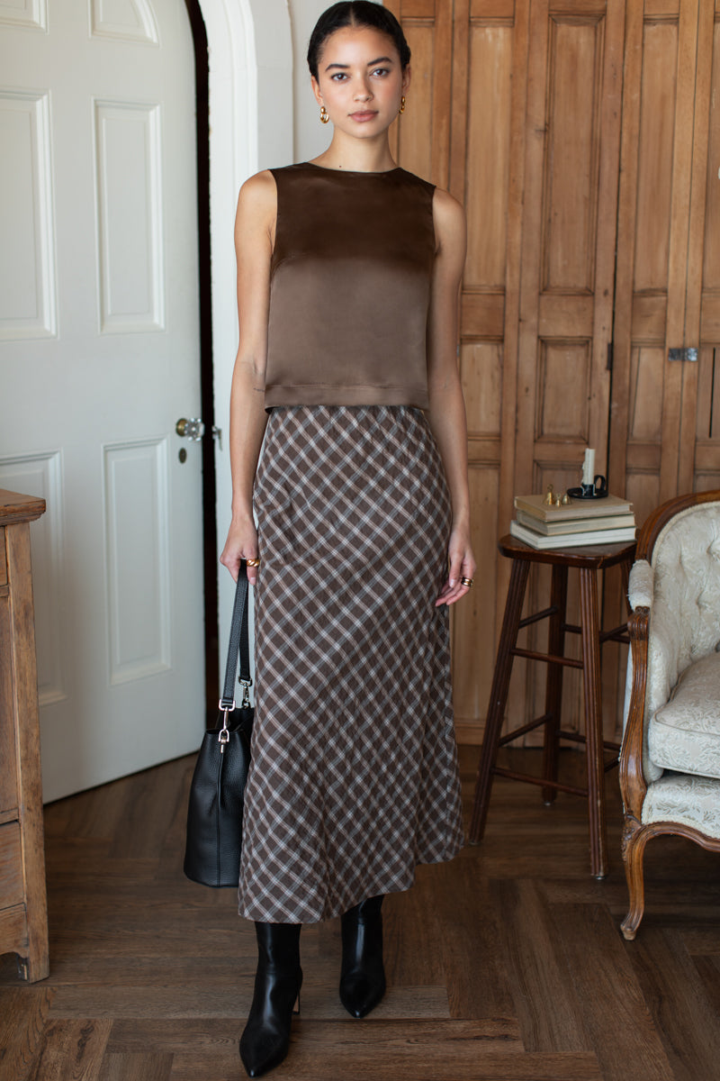 Jeanne Top | Cocoa Silk