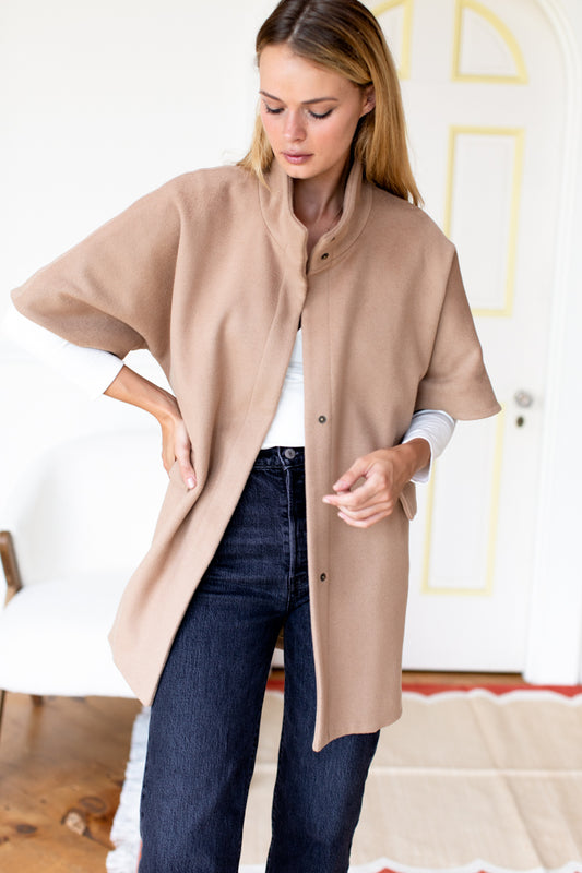 Emerson Layering Jacket - Camel Wool Cashmere