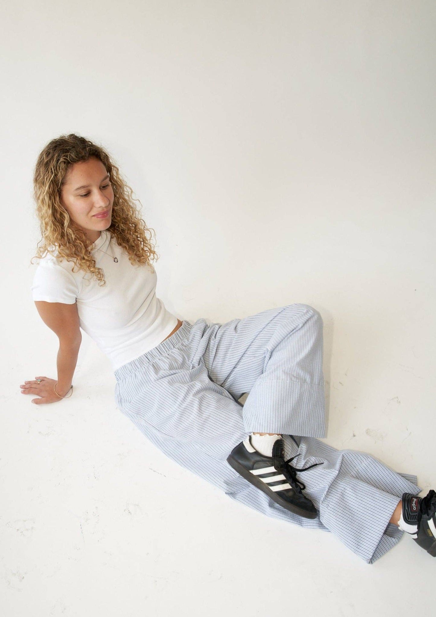 Organic Cotton Laguna Seersucker Wide Leg Pant