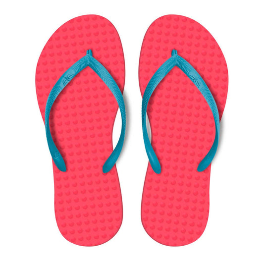 Sustainable Flip Flops | Watermelon & Turquoise Straps