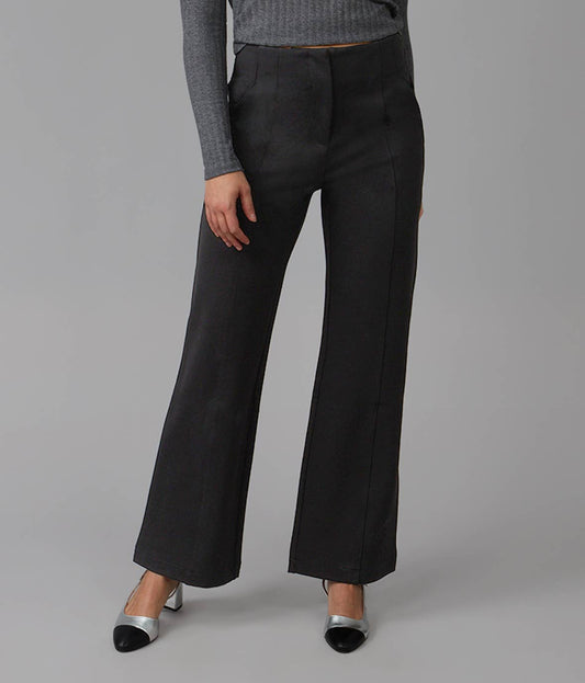 ERIN Black Ponte High Rise Trouser Pants 32" Inseam