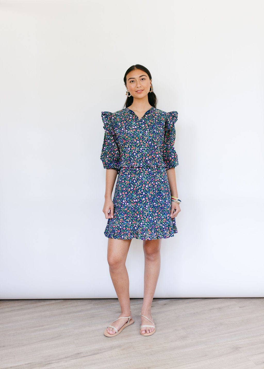 Navy Floral Monaco Dress