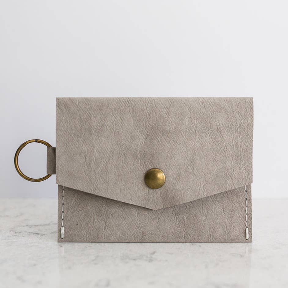 Washable Paper Mini Clutch: Stone