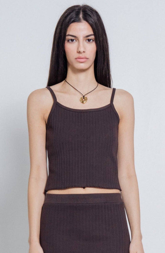 Organic Rib Knit Cami | Hickory