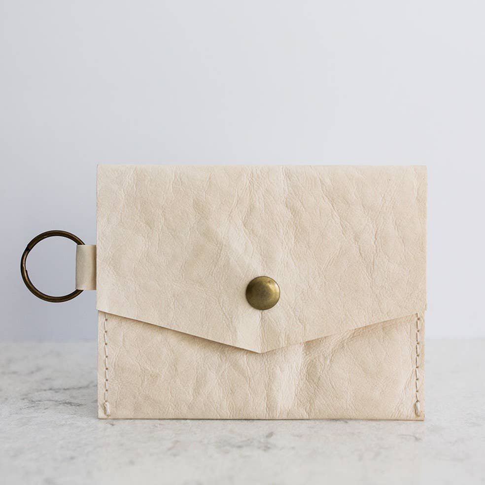 Washable Paper Mini Clutch: Latte